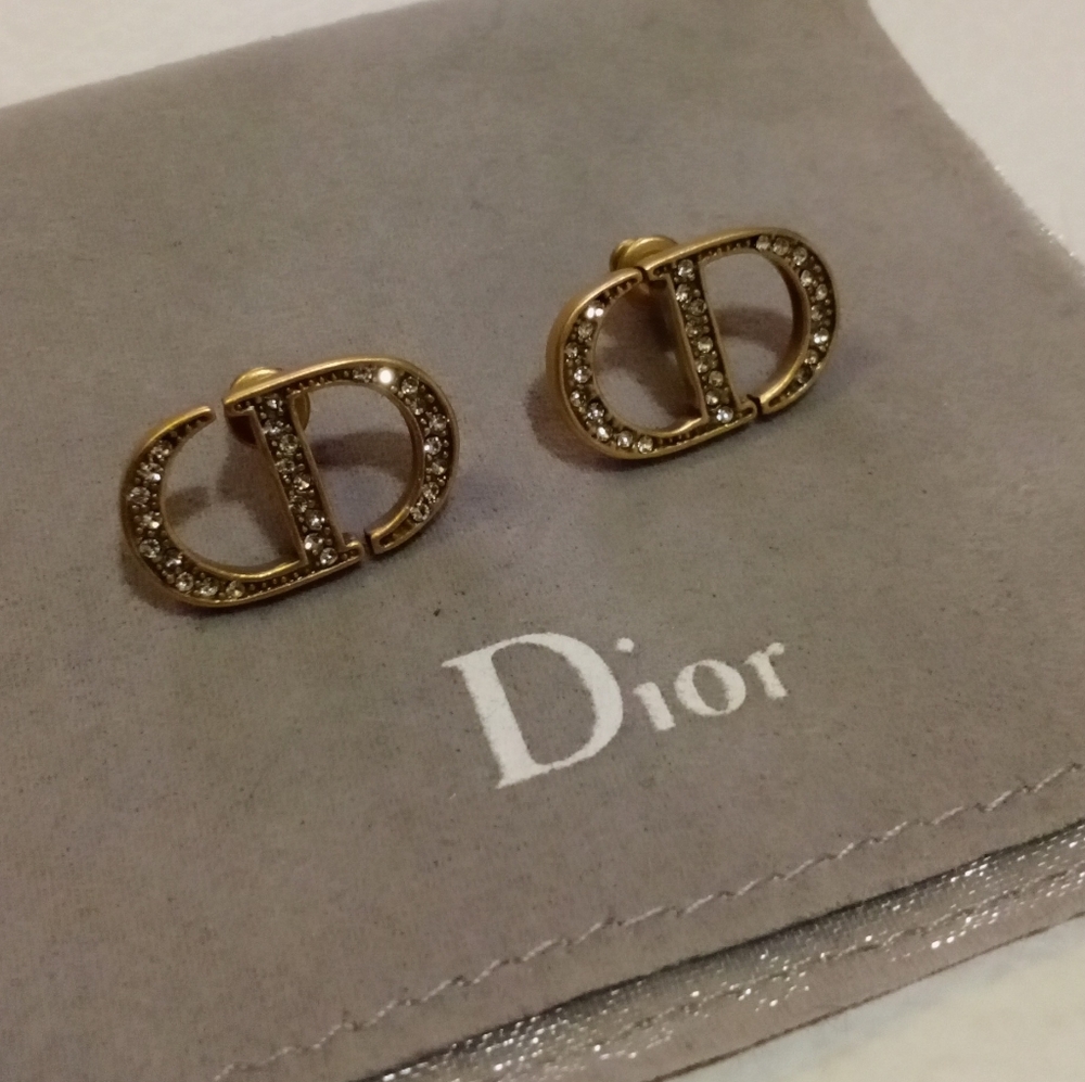 Dior Crystal CD Earrings